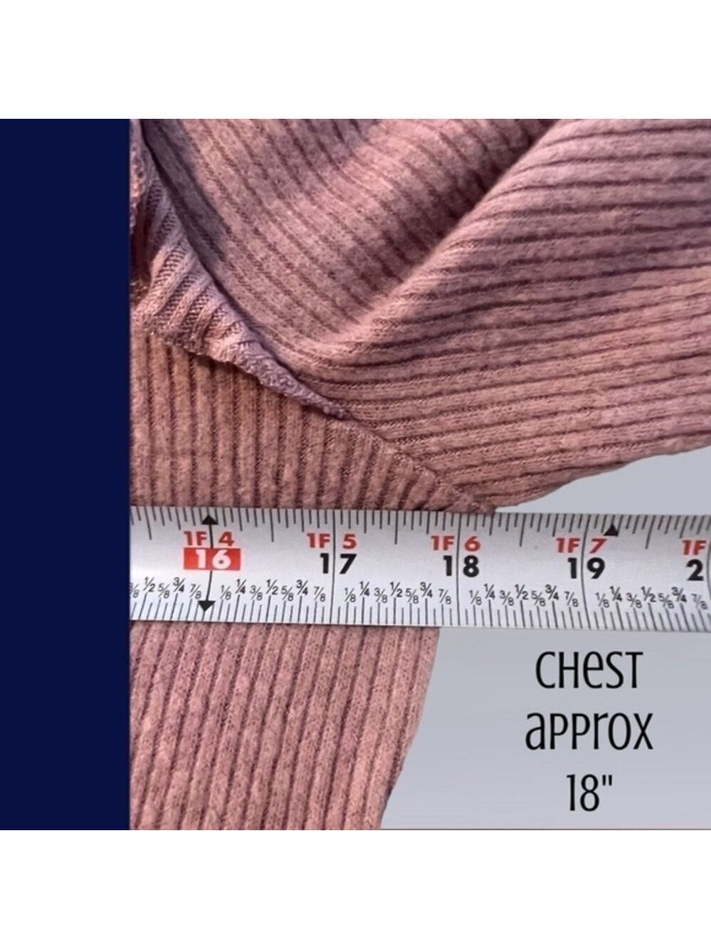 AMERICAN Rag Ribbed Long Sleeve Lettuce-Edge Top - Picture 13 of 14